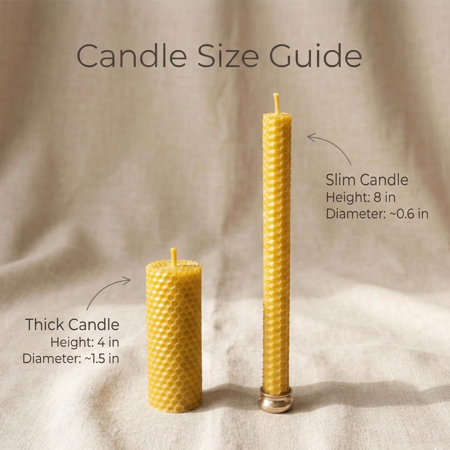 Beeswax Candle Making Kit – Natural Beeswax Sheets with Cotton Wick (8×4)