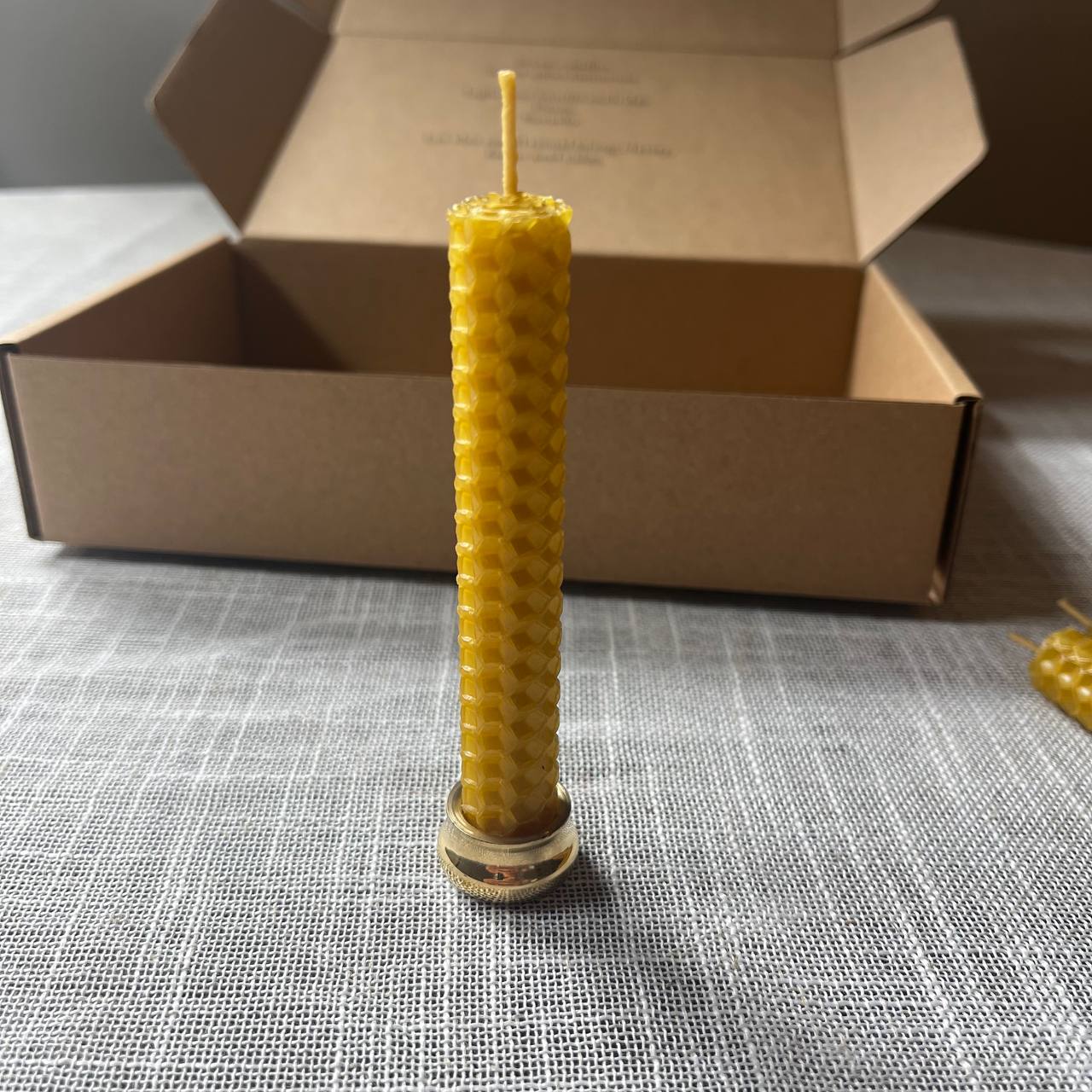 Beeswax Ritual Candle Set of 7 with Holder – Natural 4" Meditation Candles